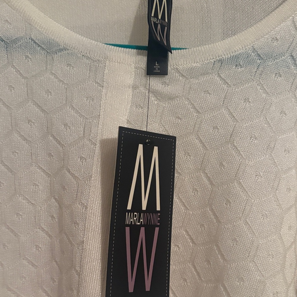 MarlaWynne White Sweater Cardigan Set - Picture 3 of 6